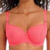 FREYA Viva Lace Side Support Bra - Sunkissed Coral