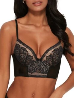 Gossard Encore Longline Bra - Black/Beige