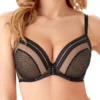 Gossard Contradiction Padded Plunge Bra - Black/Silver