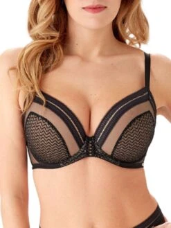 Gossard Contradiction Padded Plunge Bra - Black/Silver