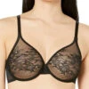 Gossard Glossies Lace Sheer Moulded Bra - Black