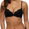 Gossard Superboost Lace Padded Plunge Bra - Black