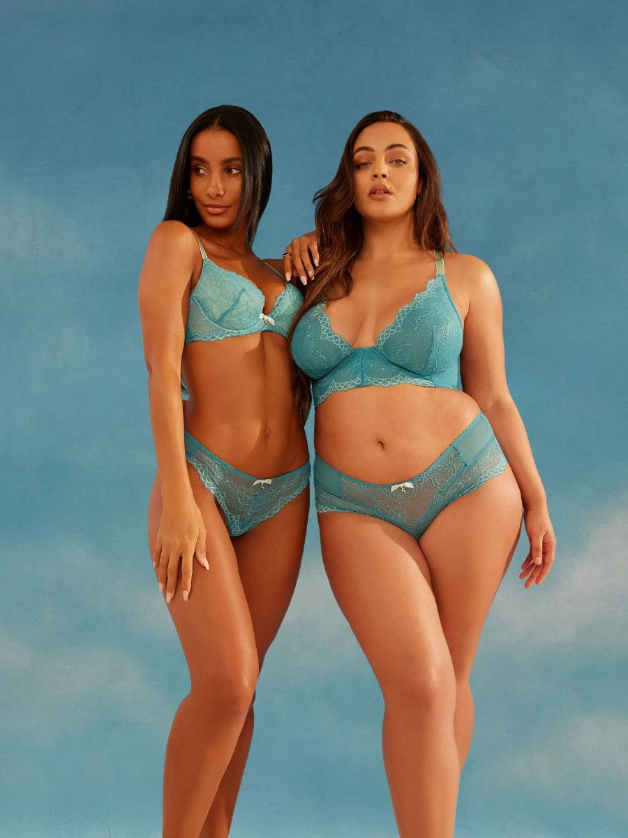 Gossard Superboost Lace Padded Plunge Bra - Ocean Blue - Image 5