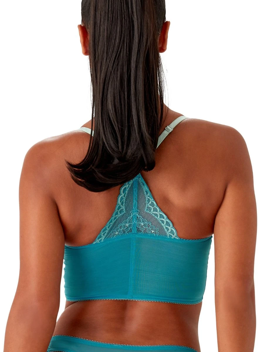 Gossard Superboost Lace Deep V Bralette - Ocean Blue - Image 2