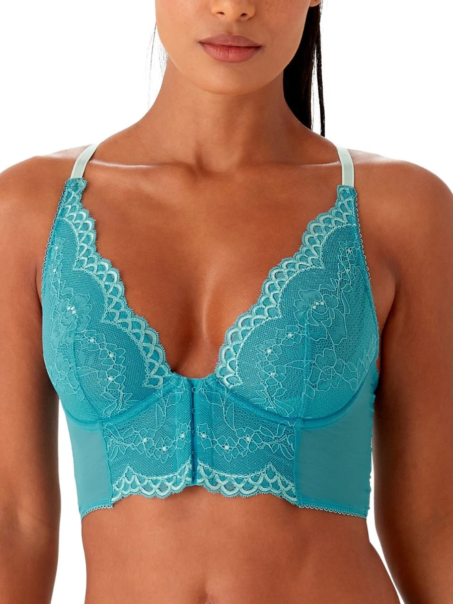 Gossard Superboost Lace Deep V Bralette - Ocean Blue