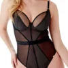 Gossard Sheer Stripe Body - Black