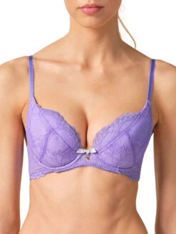 Gossard Superboost Lace Padded Plunge Bra - Purple Hebe