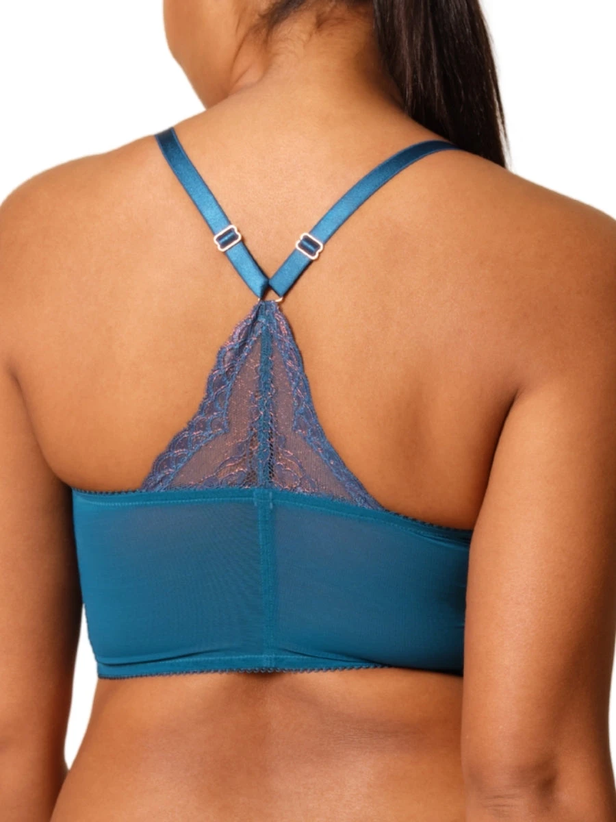Gossard Superboost Lace Deep V Bralette - Deep Teal - Image 2