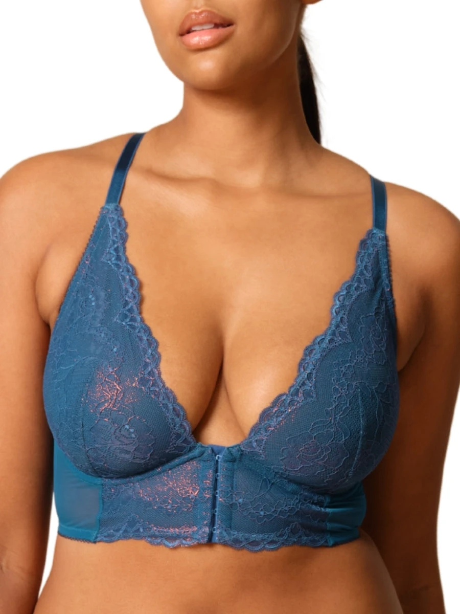 Gossard Superboost Lace Deep V Bralette - Deep Teal