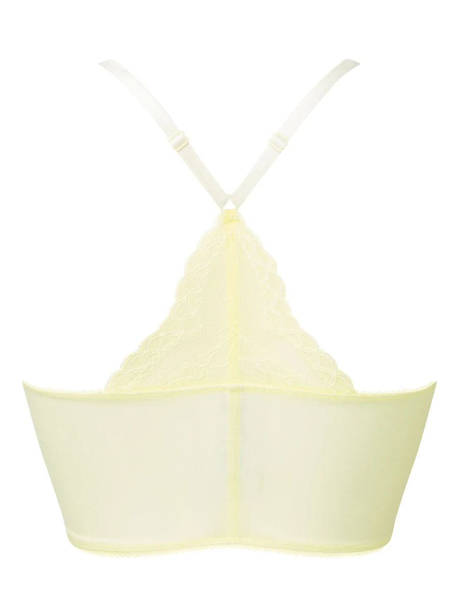 Gossard Superboost Lace Deep V Bralette - Lemon - Image 12