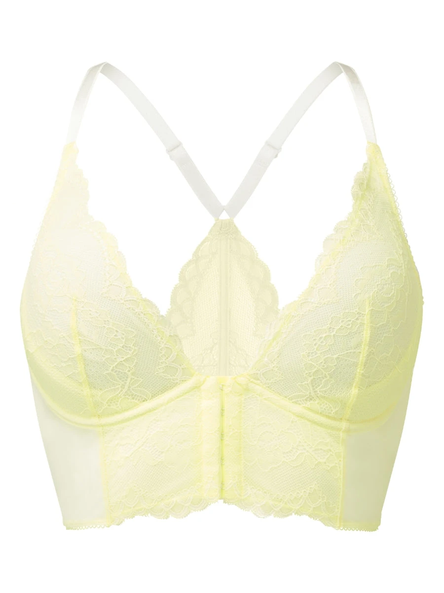 Gossard Superboost Lace Deep V Bralette - Lemon - Image 11