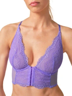 Gossard Superboost Lace Deep V Bralette - Purple Hebe