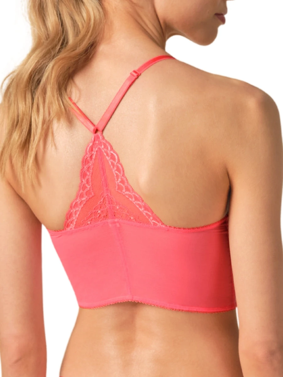 Gossard Superboost Lace Deep V Bralette - Sugar Coral - Image 2