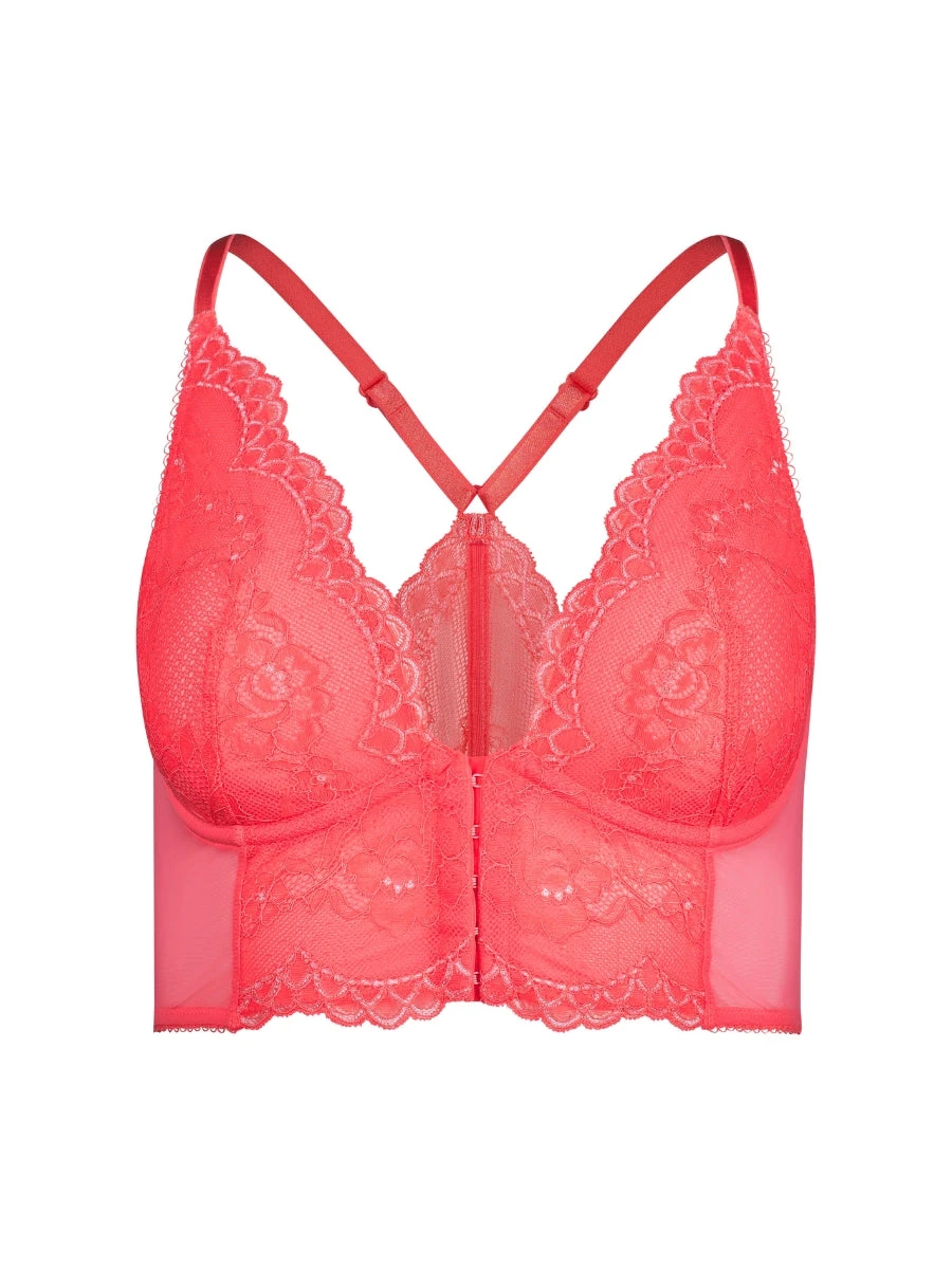Gossard Superboost Lace Deep V Bralette - Sugar Coral - Image 9