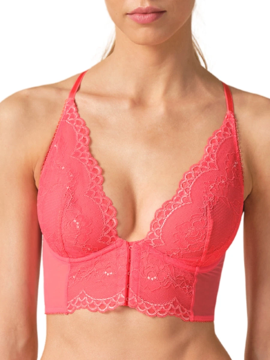 Gossard Superboost Lace Deep V Bralette - Sugar Coral