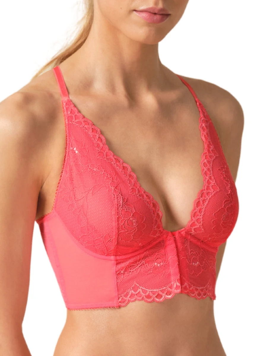 Gossard Superboost Lace Deep V Bralette - Sugar Coral - Image 3