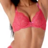Gossard Superboost Lace Plunge Bra - Rose Red