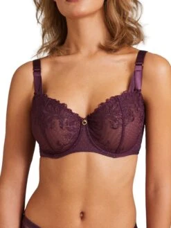 Aubade Femme Passion Comfort Half Cup Bra - Wineberry