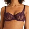 Aubade Femme Passion Half Cup Bra - Wineberry