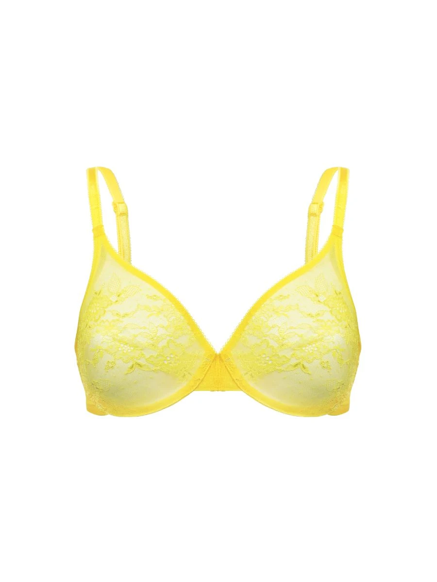 Gossard Glossies Lace Sheer Moulded Bra - Primrose - Image 4
