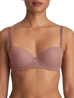 MARIE JO Louie Padded Balcony Bra - Satin Taupe