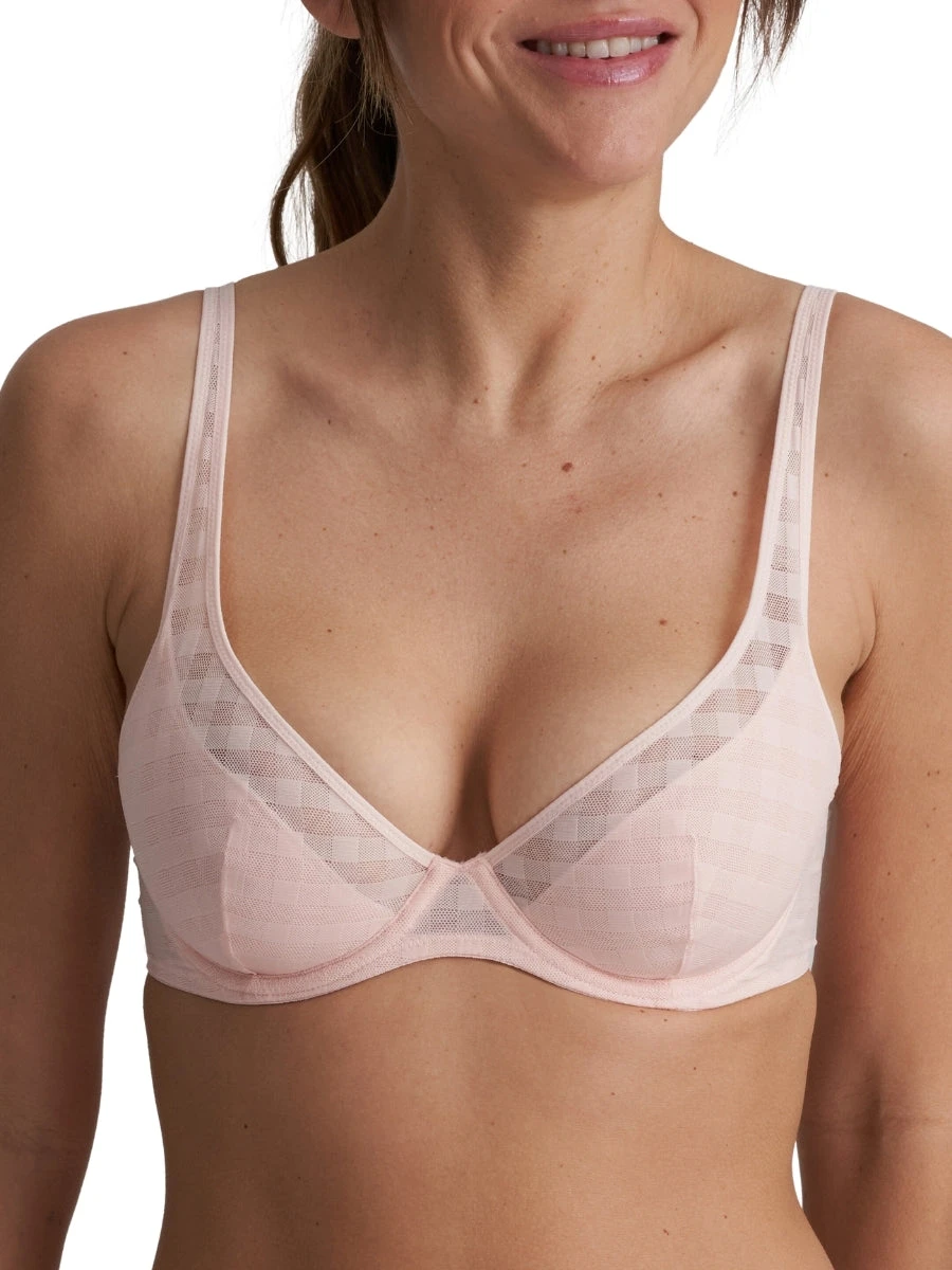 MARIE JO Jereme Half Padded Plunge Bra - Glossy Pink