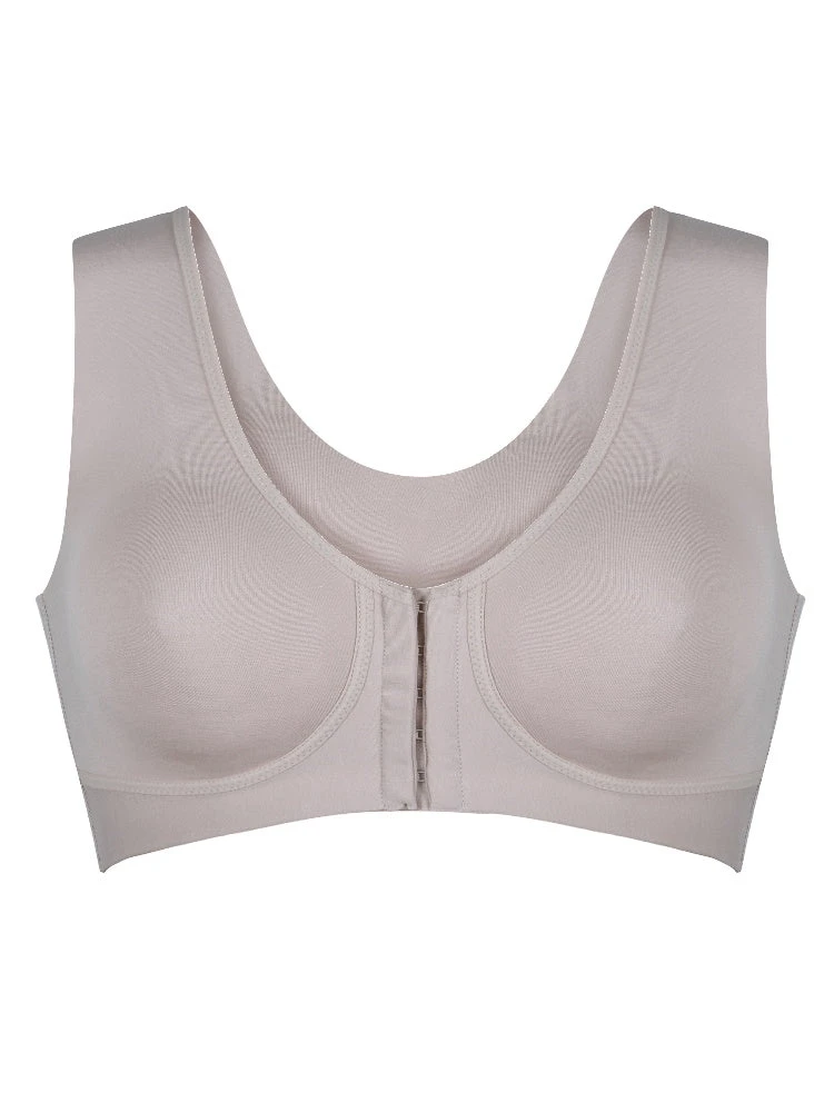 Naturana Wellness Front Fastening Soft Cup Bra - Light Beige - Image 4