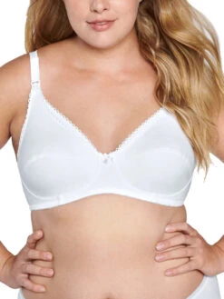 Naturana Drop Cup Cotton Nursing Bra - White