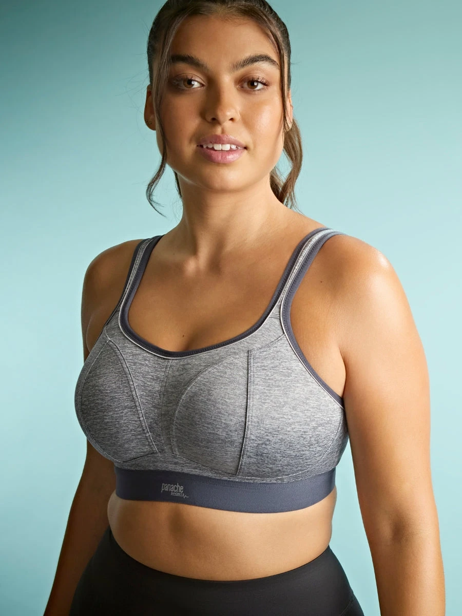 Panache Boundless Non Wired Racerback Sports Bra - Charcoal Marl - Image 10