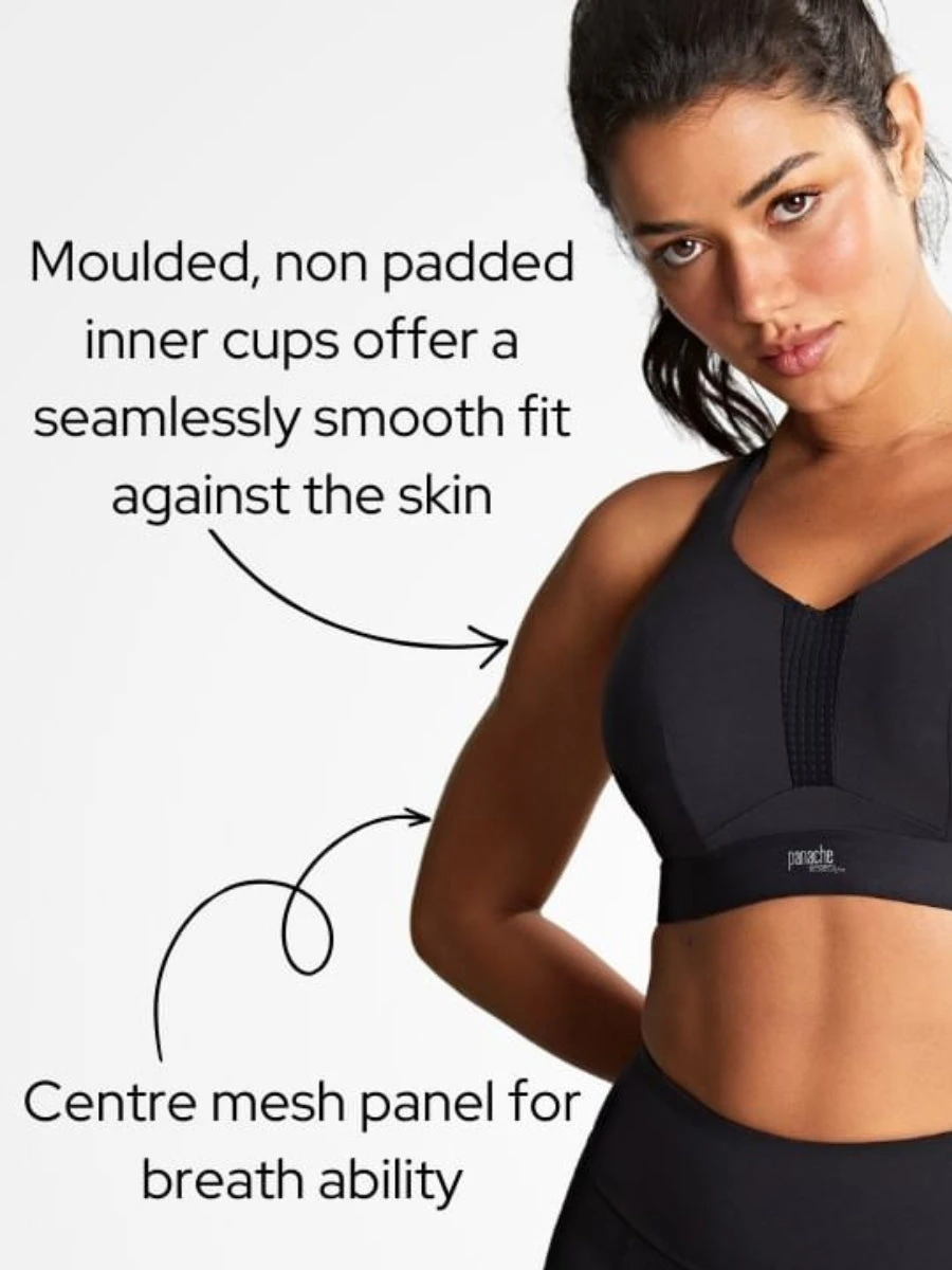 Panache Endurance Wired Racerback Sports Bra - Black - Image 7