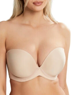 Panache Faith Moulded Strapless Bra - Latte