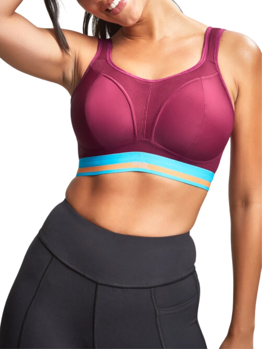 Panache Boundless Non Wired Racerback Sports Bra - Cranberry - Image 4