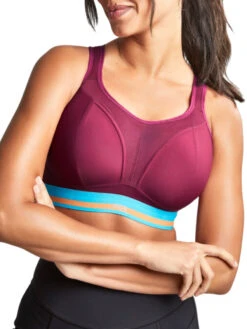 Panache Boundless Non Wired Racerback Sports Bra - Cranberry