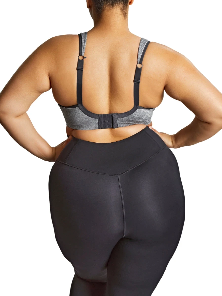 Activate Wired Racerback Sports Bra - Charcoal Marl - Image 4
