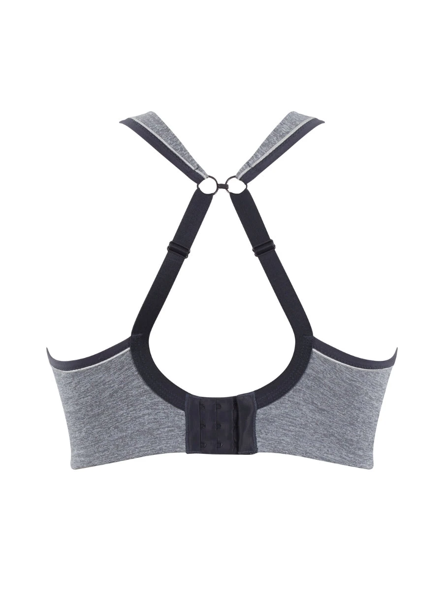 Activate Wired Racerback Sports Bra - Charcoal Marl - Image 10