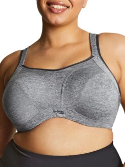 Activate Wired Racerback Sports Bra - Charcoal Marl