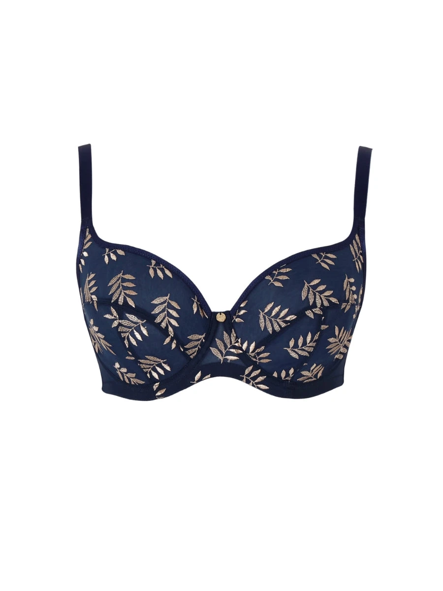 Panache Tango Luxe Balcony Bra - Navy/Champagne - Image 9
