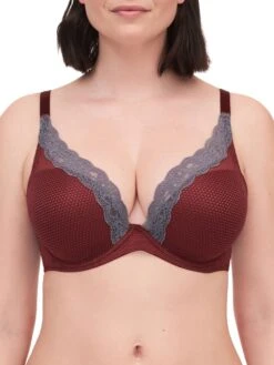 Passionata Brooklyn Plunge Bra - Fig/Chestnut
