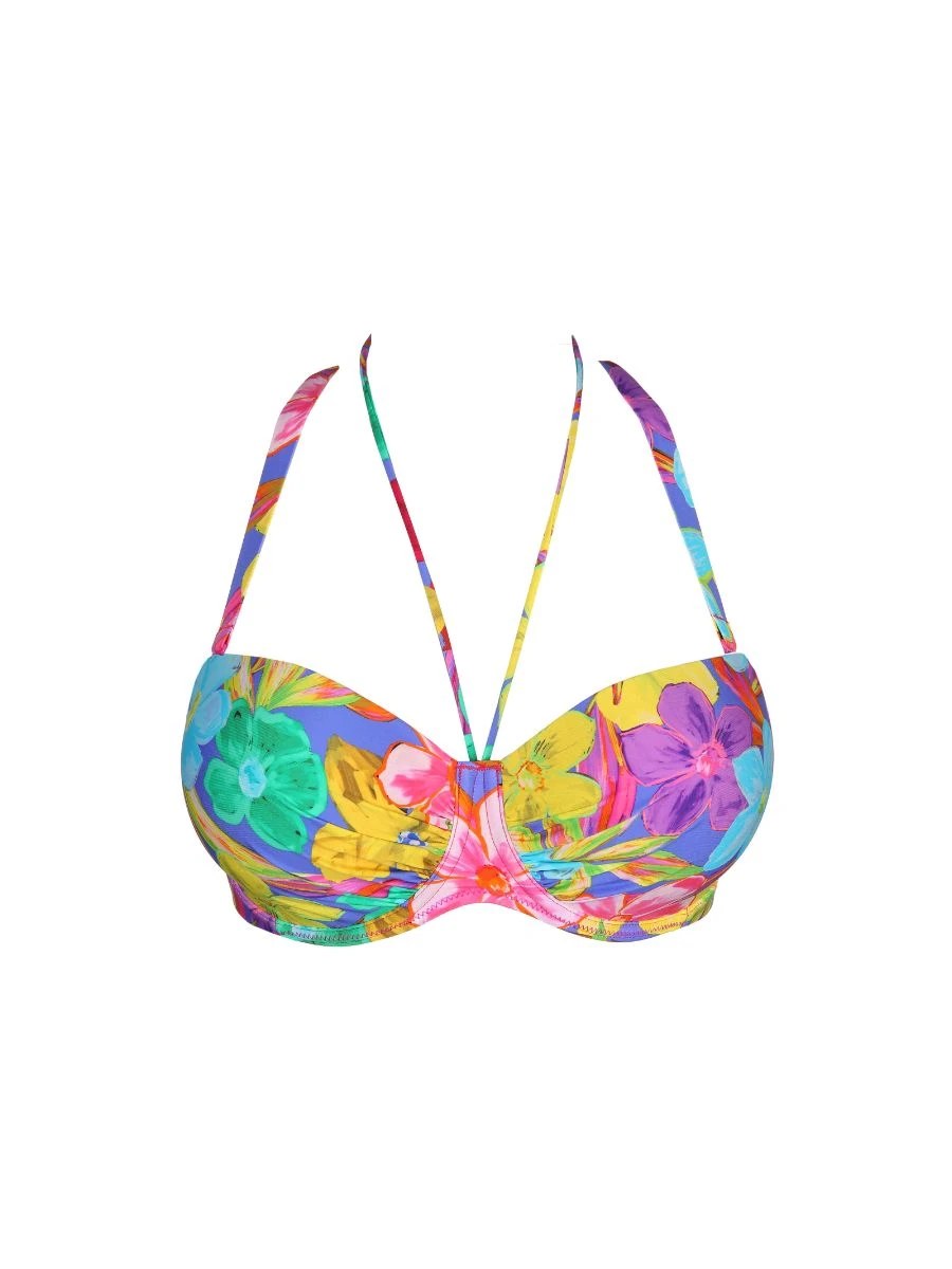 PRIMADONNA Sazan Strapless Bikini Top - Blue Bloom - Image 12