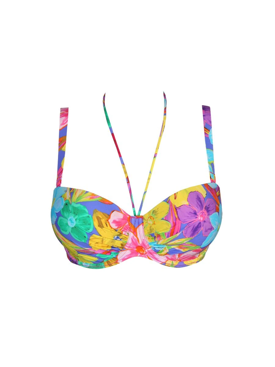 PRIMADONNA Sazan Strapless Bikini Top - Blue Bloom - Image 11