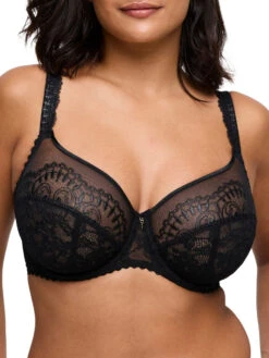 PRIMADONNA Shimla Vertical Seam Balcony Bra - Black
