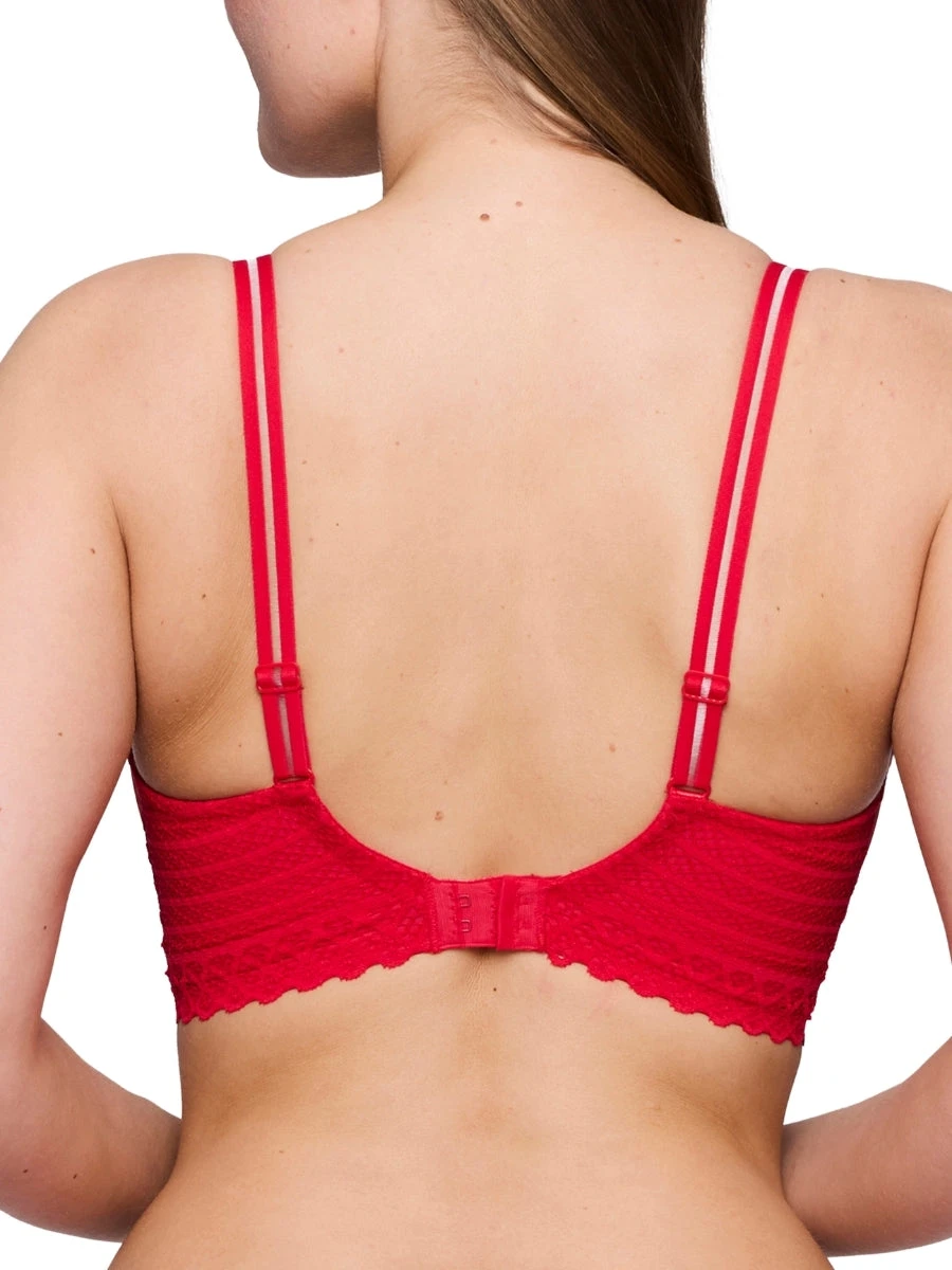 East End Padded Heartshape Bra - True Red - Image 2