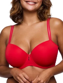East End Padded Balcony Bra - True Red