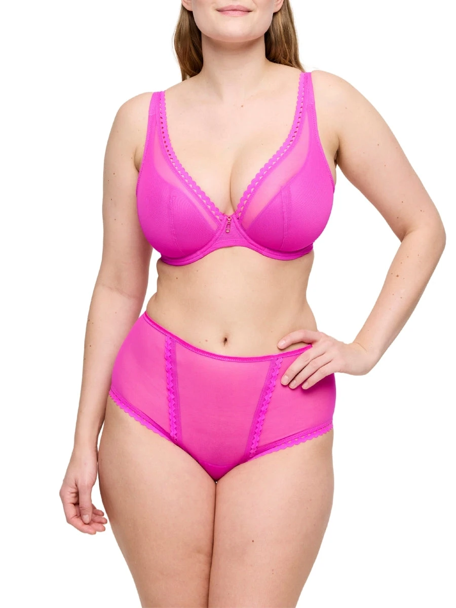 Vivgirl Half Padded Plunge Bra - Cactus Flower - Image 4