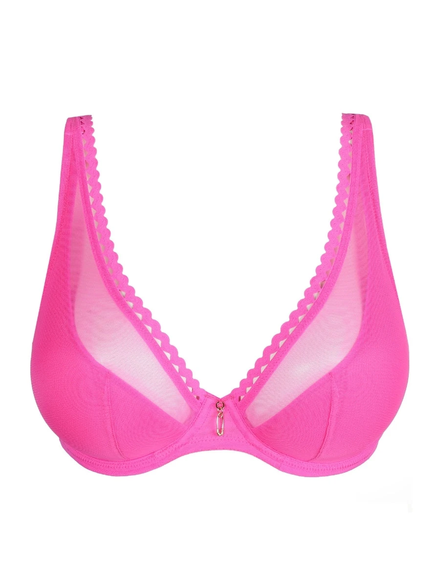 Vivgirl Half Padded Plunge Bra - Cactus Flower - Image 10