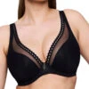 Vivgirl Half Padded Plunge Bra - Black