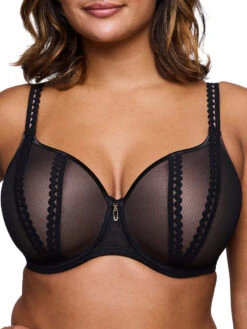 Vivgirl Padded Heartshape Bra - Black