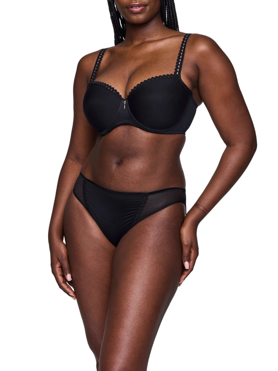 Vivgirl Padded Balcony Bra - Black - Image 4