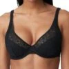 Epirus Half Padded Plunge Bra - Black