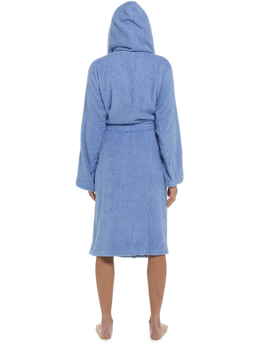 Cotton Hooded Towelling Robe - Image 3